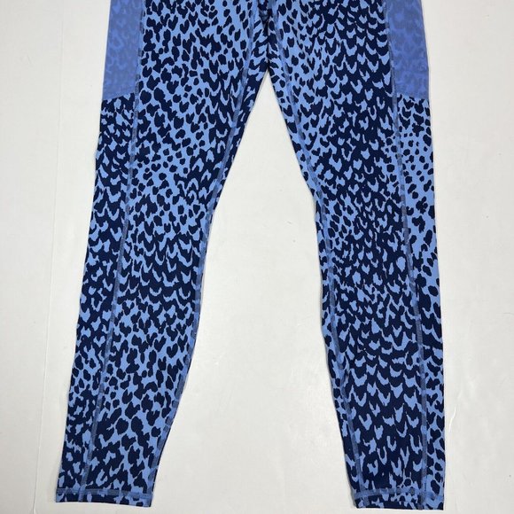 Fabletics On-The-Go PowerHold High-Waisted Legging Womens Blue Marina Sahara L - Picture 4 of 10